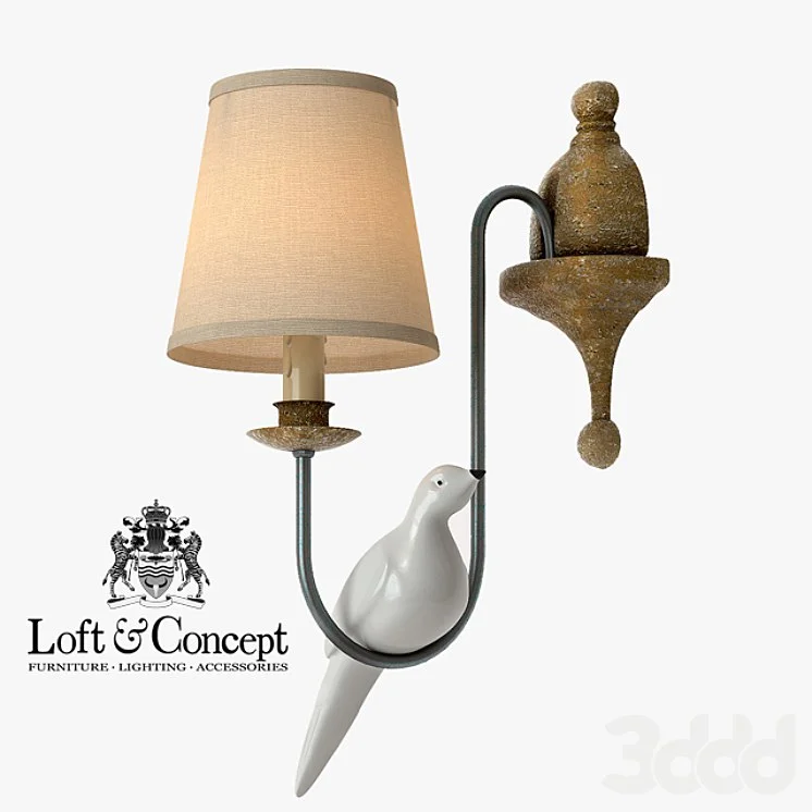 Bra Norman Bird Wall Lamp one
